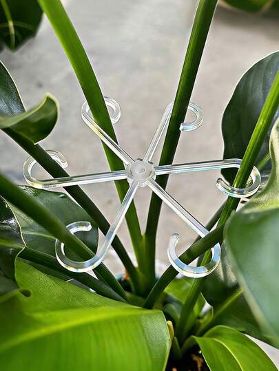 4个装植物支撑夹：结实耐用的茎夹，适用于攀援植物 - 塑料材质