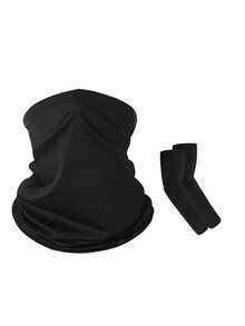 1pc/Sleeve With Face Mask Unisex Solid Color Balaclava Face Mask, Skiing Face Mask, Football Sports Use, Lightweight And Portable, Sun Protection, Cycling Dedicated. - Multicolor - View 15