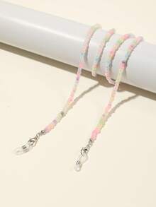 1pc Bohemian Colored Bead Women Glasses Chain, Eyeglass Chain, Sunglass Accessories, Eyeglasses Chian Women's Eyeglass Chain,Holiday Essentials - Multicolor - View 3