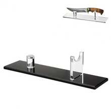 Présentoir en acrylique pour tailleurs, porte-couteau simple, support de rangement transparent pour tailleurs, présentoir pour tailleurs pour la décoration de la boutique à domicile, support en acrylique pour l'affichage des couteaux - Noir - Voir 1