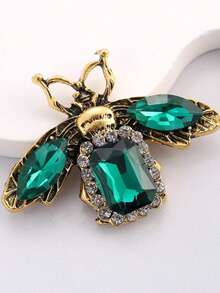 1pc New Rhinestone Brooch Cute Creative Bee Anti-Exposure Corsage Personalized Colorful Pin Suit Clothing Accessory - Bee Anti-exposure Corsage - View 8