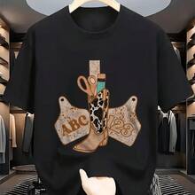 Graphic T-Shirt For Western Cowgirl Teachers Perfect For Back-To-School Gifts Unisex Popular Items That Are Soft Breatha - 黑7 - 查看 1