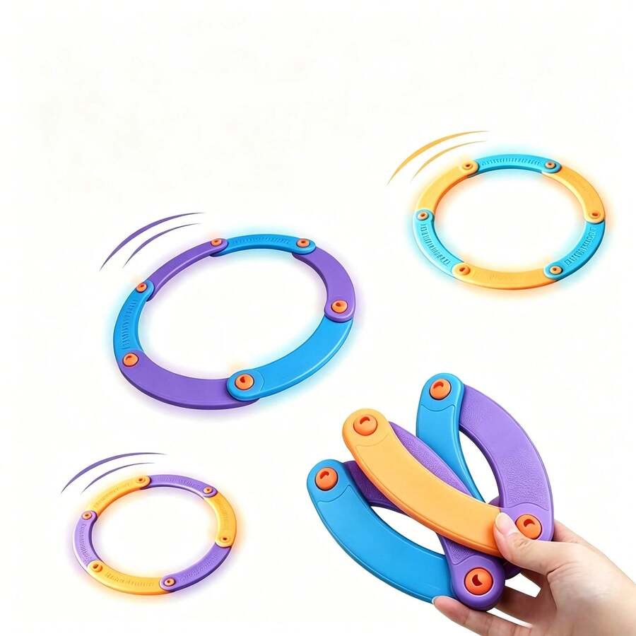 New Creative Sound Whistle Flying Ring, High-Quality EVA Soft Dart, Foldable Portable Youth Outdoor Toy, Interactive Leisure Game Accessory, Easy To Carry Suitable For Beach, Lawn, Camping, Outdoor Gathering, Ideal Holiday Leisure Gift - Multicolor - View 1