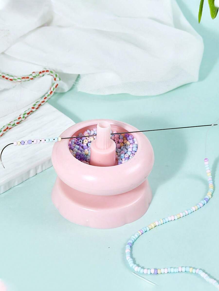 Bộ xoay hạt thủ công, bát đựng hạt nhựa, dụng cụ xỏ hạt không dùng điện, phù hợp để xỏ hạt, làm vòng tay, tương thích với nhiều kiểu hạt và chỉ, thiết kế nhỏ gọn và di động - Nhiều màu - Xem 1