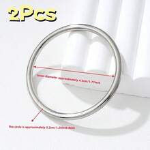 1/2/4pcs Short Sleeve Waist Cinching Artifact T-Shirt Hem Shortening Round Ring Knot Buckle Metal Invisible Fixing Buckle - Multicolor - View 19