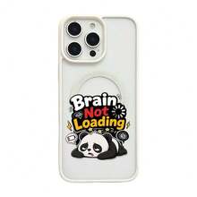 マグネット式黄ばみ防止 | 高級感あふれる2in1アクリルマグネット式スマホケース！スタイリッシュで手触りも良く、実用的な保護機能とマグネット式・耐衝撃設計を融合させた、高級感あふれるケースです。 パンダ 脳のロード中でない 疲れた アニメ風ケース, 17e,家族、恋人、友人、そして子供たちへのプレゼントに最適です。Pixel 9 Pro/16e/9A/Pixel 8 Pro/14 Plus/17/12 Pro/Pixel 8/Pixel 10/Air/16 Pro/14 Pro Max/Pixel 8a 5G/13/17e スマートフォンケースに対応 - ピンク - チェックする 2