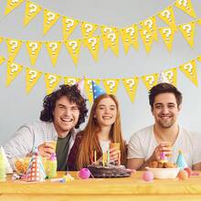 12/24/48pcs Game-Themed Question Mark Pennant Banners, Suitable For Birthday Parties And Themed Parties. Birthday Party Decorations Can Be Used For Indoor And Outdoor Decoration, Room Decoration, And Indoor And Outdoor Hanging Decor. - A - View 9