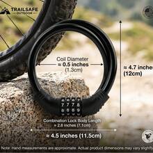 Minimalist Keyless Bicycle Combination Lock Flexible Steel Cable Lock Unisex Adult Portable Resettable Wheel Lock Suitable For Scooter Motorcycle Travel Back To School Season Outdoor Cycling Safety Gear Tool - A - View 11