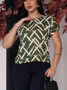Striped Blouse - Fashion For Every Occasion - Green - View 5