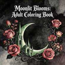 Blooming Moon 成人塗色書，美麗月亮傳說，24頁塗鴉，放鬆塗色，開啟魔法之旅，送給女性的禮物，生日派對、返校季、萬聖節禮物，7.9x7.9 英吋，附紙墊 - 美麗塗鴉 - 查看 8