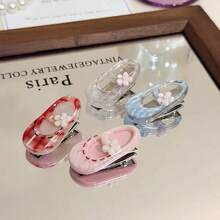 Súper lindo mini clip de pelo con forma de zapato para mujeres, adorable diseño de flor clip de cocodrilo para cabello suelto, diseño de nicho, accesorio de estilo femenino para flequillo y cabello lateral - Multicolor - Ver 8