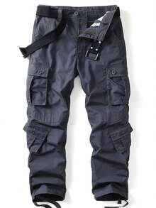 AKARMY Men's Casual Cargo Pants  BDU Camo Pants Combat Work Pants With 8 Pockets Outdoor Hiking Pants Multi-Pockets Pants (No Belt) - 戰術狼灰 - 查看 1