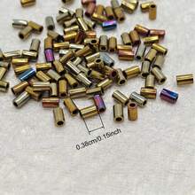 200pcs, 5g/Pack, 3.8mm Common Color Glass Seed Beads Tube, Machine Embroidery Tube, Suitable For Handmade DIY Bracelets, Necklaces, Anklets, Making Hair Accessories, Hanging Ornaments, Handicrafts, Suitable For DIY Charm Bracelet Pendants, Jewelry And Accessory Making - 3.8mm Regular Color Antique Tube, 10 Colors - View 4