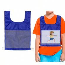 hoojojo 1Pc Interactive Card Insert Vest, 4 Colors, Pocket Vest, Classroom Game Prop, Group Competition Game Prop, Competition Vest, Teacher Teaching Aid, Back-To-School Classroom. - Multicolor - View 9