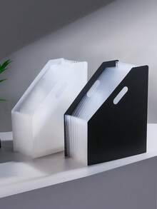 A4 Vertical Accordion File Folder 13 Pockets Multi-Layer Document Bag Student File Bag Handheld Exam Paper Bag Storage Bag Student Dedicated Paper Classification Storage Organizer Large Capacity Collection Box Insert Folder,Back To School Season - Single Piece - View 8