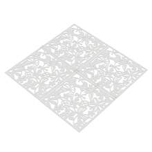 12Pcs Hanging Room Divider, White Foldable Square Partition Panels With Connecting Rings, Anti-Scratch Privacy Screen, For Living Room Bedroom Bar Hallway - White - View 11