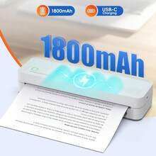 ORICO-Wireless Portable Printer-Thermal Printer, Desktop Inkless Printer, Includes 10 Sheets Of Thermal Folding Paper And 1 Roll Of Thermal A4 Paper. Supports US Letter And A4 Folding Thermal Paper, Suitable For Mobile Phones And Tablets - White - View 4