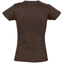 SOLS Womens/Ladies Imperial Short-Sleeved T-Shirt - Chocolate - View 2
