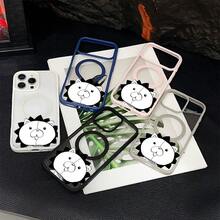 マグネット式黄ばみ防止 | 高級感あふれる2in1アクリルマグネット式スマホケース！スタイリッシュで手触りも良く、実用的な保護機能とマグネット式・耐衝撃設計を融合させた、高級感あふれるケースです。 獅子 絵 モノクロケース, 17e,家族、恋人、友人、そして子供たちへのプレゼントに最適です。Pixel 9 Pro/16e/9A/Pixel 8 Pro/14 Plus/17/12 Pro/Pixel 8/Pixel 10/Air/16 Pro/14 Pro Max/Pixel 8a 5G/13/17e スマートフォンケースに対応 - ホワイト - チェックする 3