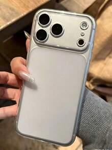 Minimalist Style Transparent Glossy Camera Protection Phone Case For ...