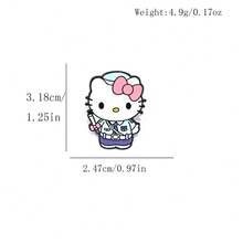 1pc Cute Cartoon Metal Badge Brooch Soft Sweet Cat Alloy Bag Accessory Pin - Multicolor - View 11