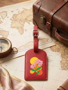 1 Stück Blumenmuster Gepäckanhänger, geeignet für Koffer, PU-Leder Material, mit Sichtschutzabdeckung und Namenskarte; Reise Rucksack Etikett, Unisex; Reise Essential, geeignet für Reise Rucksäcke, Reisetaschen, Koffer, Reiseausrüstung, Schulanfang Bedarf, Fitness Bedarf, Schulbedarf, Feiertags Camping Bedarf, Urlaubs Accessoires, Koffer Etikett Pack, Schulbedarf, Lernbedarf - Verschiedenfarbig - Übersicht 7