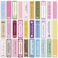 30pcs Ticket Style Book Club Paper Bookmarks - Back To School Gifts For Book Lovers - Multicolor - View 7