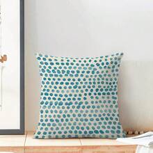 Teal Pillow Covers 20x20 Inch Set Of 2 Aqua Polka Dot Outdoor Decor Throw Pillows For Couch Modern Boho Design Watercolor Aesthetic Decorative Cushion Cases For Home Sofa Bed Decorations - 青色波點圖案 20 吋 x 20 吋(2 件裝) - 查看 4