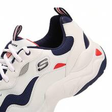 Skechers 男士 D'LITES 系列時尚綁帶運動鞋，2026 夏季 & 冬季新品 熊貓休閒老爹鞋 237152-WNVR - 237152-WNVR - 查看 9