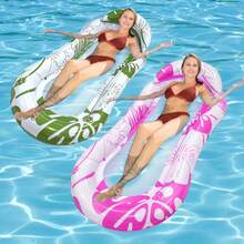 Comfortable Inflatable Water Hammock, Mesh Pool Floating Lounge Chair With Headrest, Suitable For Pool, Beach, Lake Summer Relaxation Floating Chair - Multicolor - View 9