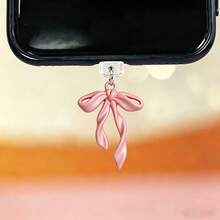 Tapón antipolvo para teléfono con lazo de cinta colorido, compatible con interfaz Type-C/Lightning, tapón de protección, lindo amuleto de teléfono para regalo - Multicolor - Ver 12