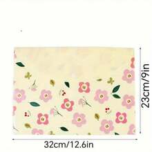 3PCS Floral A4 Document Bags - Random Style - Transparent PVC Snap Button Folders, Creative Storage For Students And Office, Pastel Floral Pattern - A - View 2