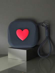 Heart-Shaped Silicone Mini Handheld Storage Bag, Multi-Functional Earphone Key Jewelry Pouch, Exquisite Daily And Birthday Gift - Multicolor - View 14