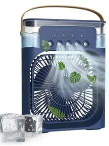 5-Hole Fan, Mini Portable Air Conditioner Cooler, Practical Climate Control, Color - MULTICOLORED - View 3