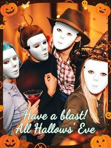 2/1 pieza Máscara de Halloween, Máscara de Disfraz Unisex, Máscara de Plástico Blanca de Cara Completa con Parte Superior Plana, Adecuada para Halloween, Fiesta y Reunión Familiar, Juego de Rol de Baile Hip-Hop Ghoststep - A - Ver 2