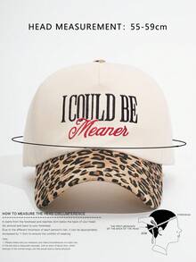 1 pièce Casquette de camionneur pour femmes I COULD BE MEANER, Casquette de baseball avec broderie de lettres personnalisées, Casquette de mode de rue à 5 panneaux, Casquette décontractée de protection solaire pour l'extérieur, Voyage printemps/automne, Vacances à la plage - Multicolore - Voir 8