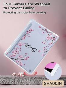 客製化平板保護殼，可自訂文字，包含櫻花樹設計，適用於 iPad Mini 4/5/6/7 與 Air 8 (2026年款)。單件保護殼（不含前蓋），亦相容於 Galaxy Tab A9 8.7 吋與 Tab A7 Lite 8.7 吋。DIY 平板保護殼，創意 DIY 外殼，適合兒童、家庭、寵物、生日、週年紀念、新年禮物、開學禮物等。 - 彩色 - 查看 3