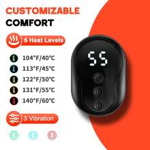 Neck Massager, 2 Modes: 3 Levels Of Vibration And 4 Levels Of Temperature Adjustment, 1800mAh Battery Wireless Charging, Suitable For Men And Women, Ideal Holiday Gift - View 9