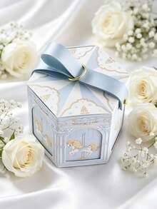 5/10pcs Vintage Carousel Shaped Candy Boxes, 3 Colors Available, Exquisite Handheld Design With Premium Texture, Adds Dreamy Romantic Atmosphere To Weddings - Candy Boxes - View 7