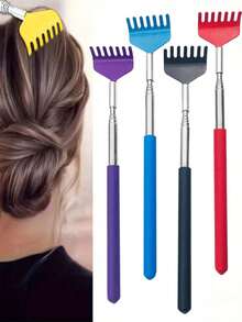 Stainless Steel Telescopic Back Scratcher And Scalp Massager - Suitable For Adults, Elderly And Pets Scratching And Massage Tool - Multiple Styles - View 2