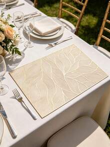 1-8 Stück rechteckige minimalistische PVC Tischsets, waschbar, leicht zu reinigen, abwischbar, rutschfest, Esszimmertischsets, Süße Träumerei, elegante Tischsets, Esszimmertischdekor, Küchentischmatten, Hochzeitsdekoration - Verschiedenfarbig - Übersicht 10