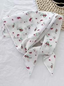 1pc Bandana New Fashion Printed Ditsy Floral Pattern Square Scarf Head Accessory Bag Charm - Multicolor - View 7