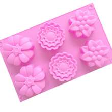 1 buah Cetakan Sabun Bunga - Cetakan Cangkir Silikon dengan Pola Bunga Warna Macaron (Merah Muda, Lavender), Dapat Digunakan Kembali, Cocok untuk Membuat Sabun, Parfum, Lotion Batangan, Kerajinan Tangan DIY - Cocok untuk Pemula dan Profesional - A - View 11