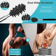 Classic 5-Section Cactus Back Scratcher, Extends Up To 28 Inches To Cover Full Back, 1/4 Inch And 1/2 Inch Spikes, One-Handed Telescopic Itch Relief Stick, Durable PVC Material, Suitable For Elderly, Adults And Pets Christmas Stocking Stuffer Gift - A - View 5