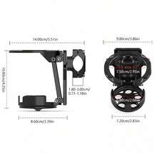 Motorcycle & Bicycle Cup Holder, Retractable & Foldable, Portable & Lightweight, Suitable For Sports, Delivery, Travel, Spring Outing & Picnic - Multicolor - View 4