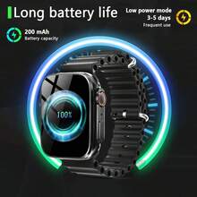 Smart Watch + Bluetooth Headset, Unisex, Multifunctional, Suitable For Gift Giving. - Black - View 7