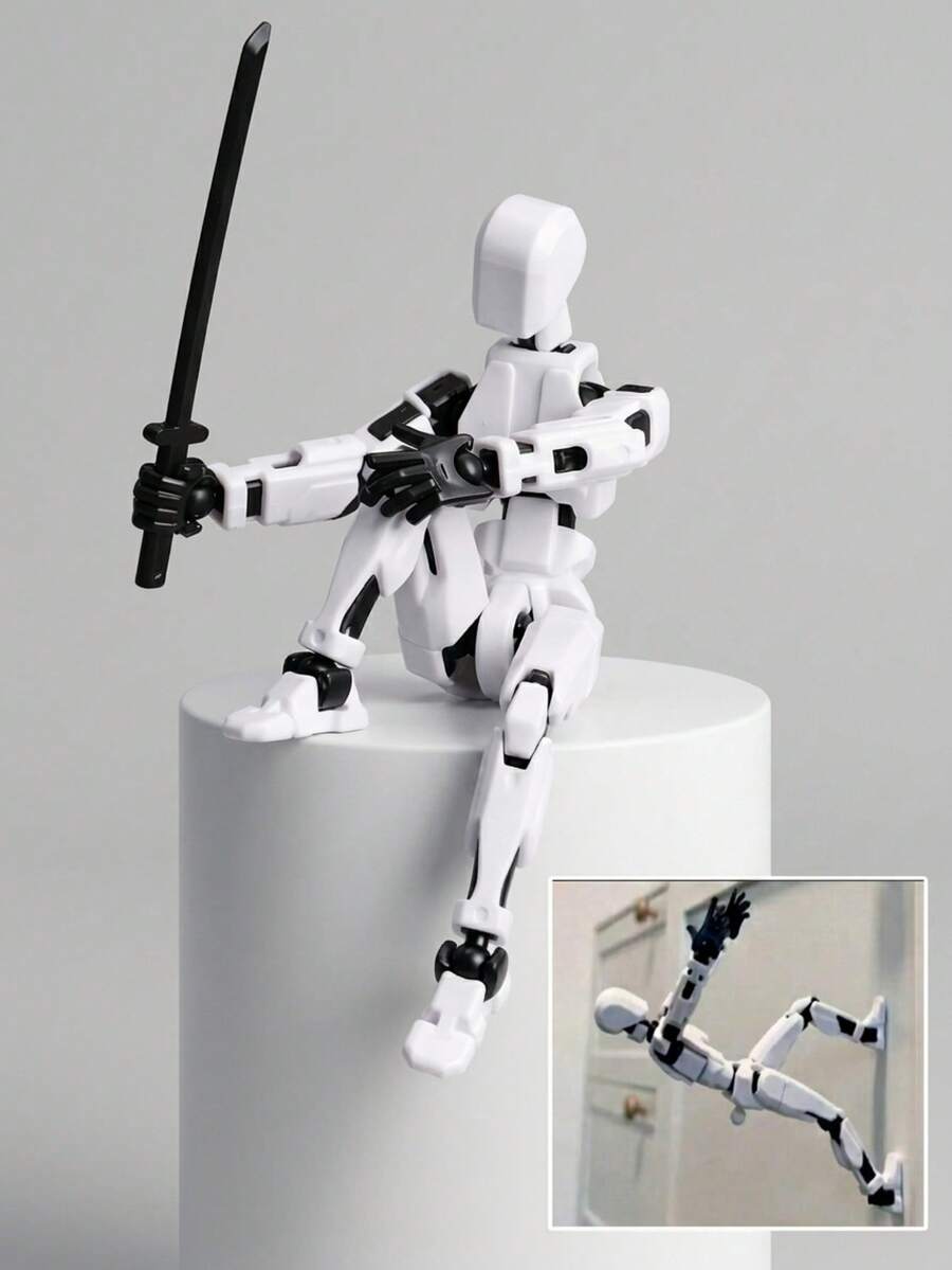 13 Colors Adjustable Multi-Joint Movable Action Figure - 3D Printed Poseable Doll Doll With Accessories DIY Assembly Kit Suitable For Children 3 Years And Above Creative Birthday Gift For Boys And Girls Cool Desktop Decoration