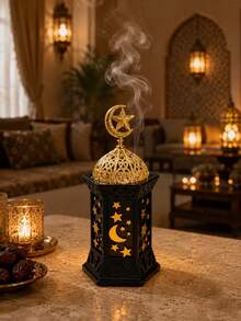 موقد بخور القمر والنجوم، حامل بخور زخرفي مع غطاء، ديكور العلاج بالروائح، ديكور عطر المنزل، ديكور غرفة التأمل، لمسة مساحة اليوجا، زينة الطاولة، ديكور رف غرفة المعيشة - C - مشاهدة 8