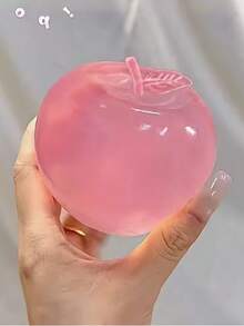 1pc Soft Comfortable Slow Rebound Malt Pink Crystal Apple, Ice Cube And Green Crystal Big Apple, Soft Ultra-Thin Sticky Outer Skin, Malleable Creamy Texture Squeeze Toy Ball, Suitable For Christmas Desk Decoration, Office Stress Relief, Ideal Gift - Multicolor - View 13