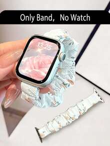 Huastonband 1pc Woven Elastic Nylon Hair Band Breathable Comfortable Sports Watch Band For Women, Compatible With Apple Watch 38/40/41mm, 42/44/45/46/49mm, Accessories Ultra 4/SE 3/Series 12/S11/S10/S9/S8/S7/S6, Suitable For Outdoor Sports, Fitness, Young Fashion Men And Women, Summer Beach Accessories, Holiday Gift - Multicolor - View 9
